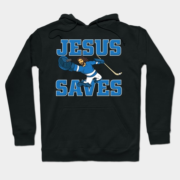 HOCKEY: Jesus Saves Hoodie by woormle